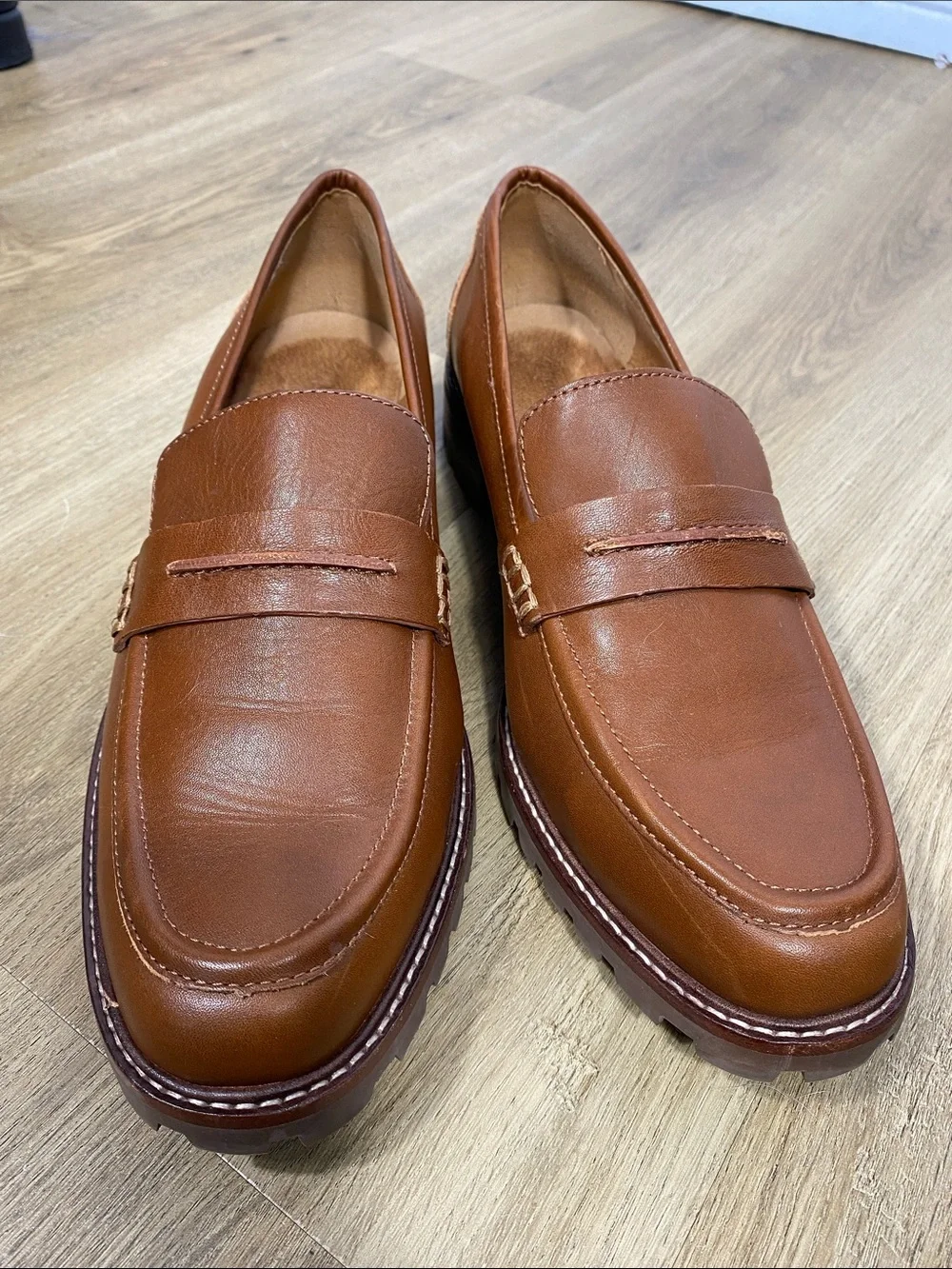 Madewell Corinne Lugsole Loafer in Cognac Brown size 11